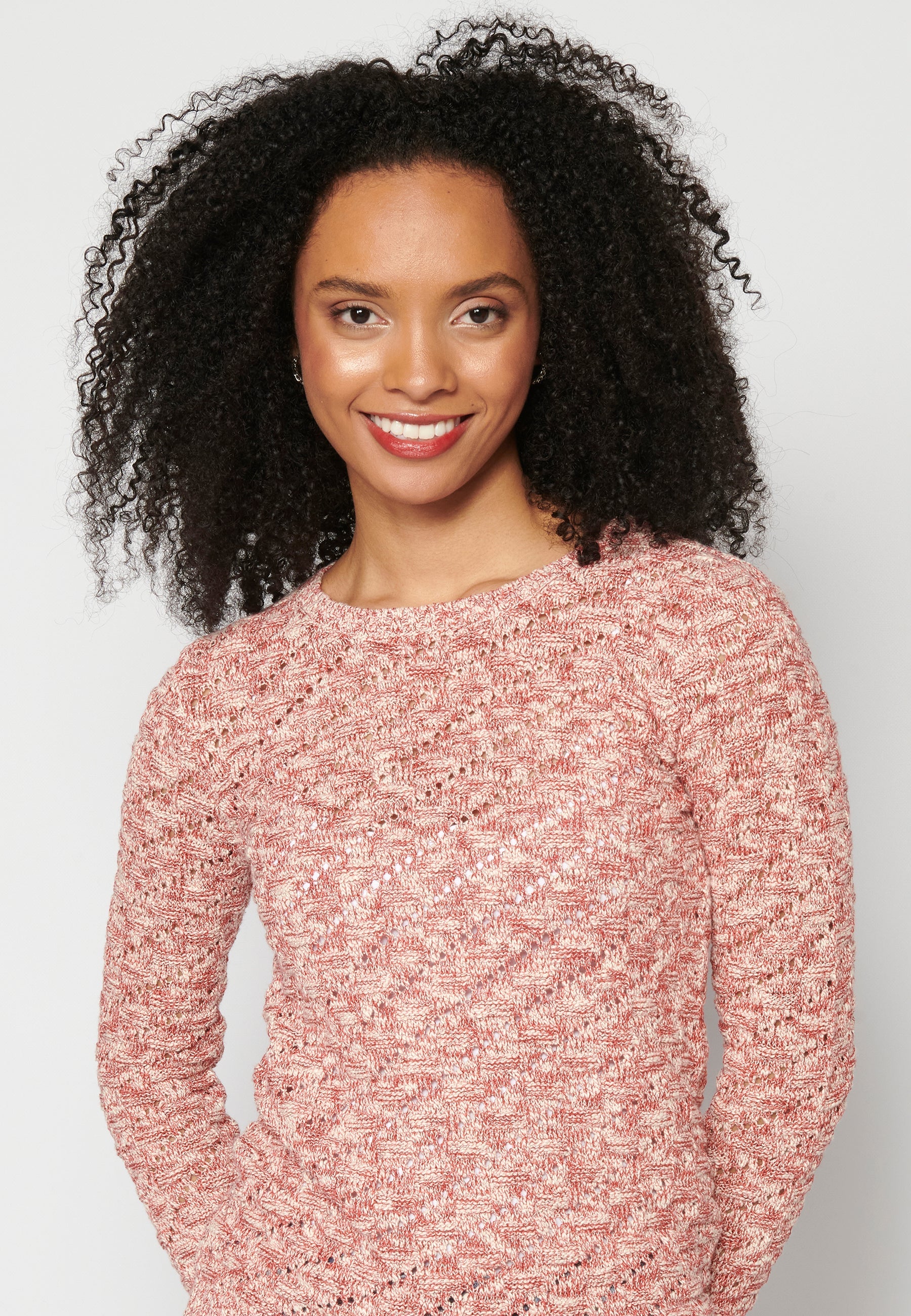 Jersey de punto acrílico coral | ropa casual
