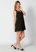 Vestido corto fluido con tirantes detalle bordado para mujer | moda actual