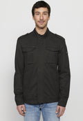 Sobrecamisa militar cuello alto con cremallera y bolsillos Hombre – Koroshi 2411JA26