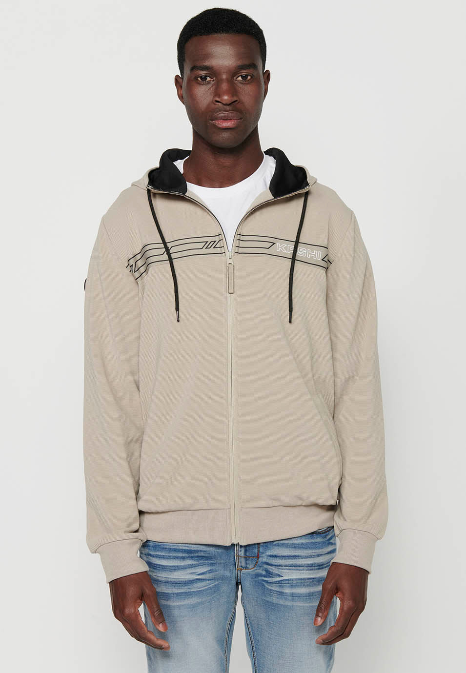 Chaqueta sudadera con capucha y cremallera Hombre Piedra – Koroshi