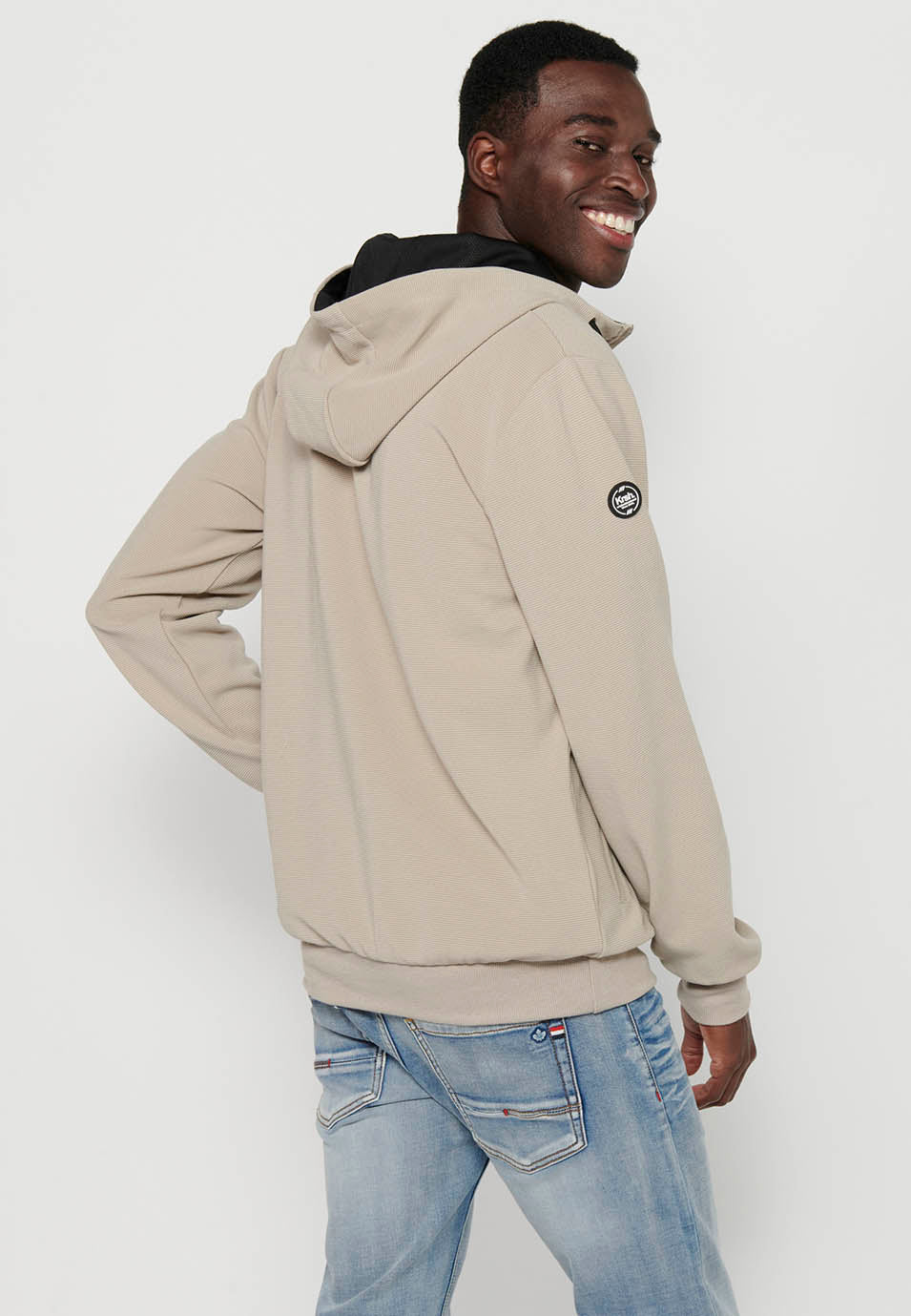 Chaqueta sudadera con capucha y cremallera Hombre Piedra – Koroshi