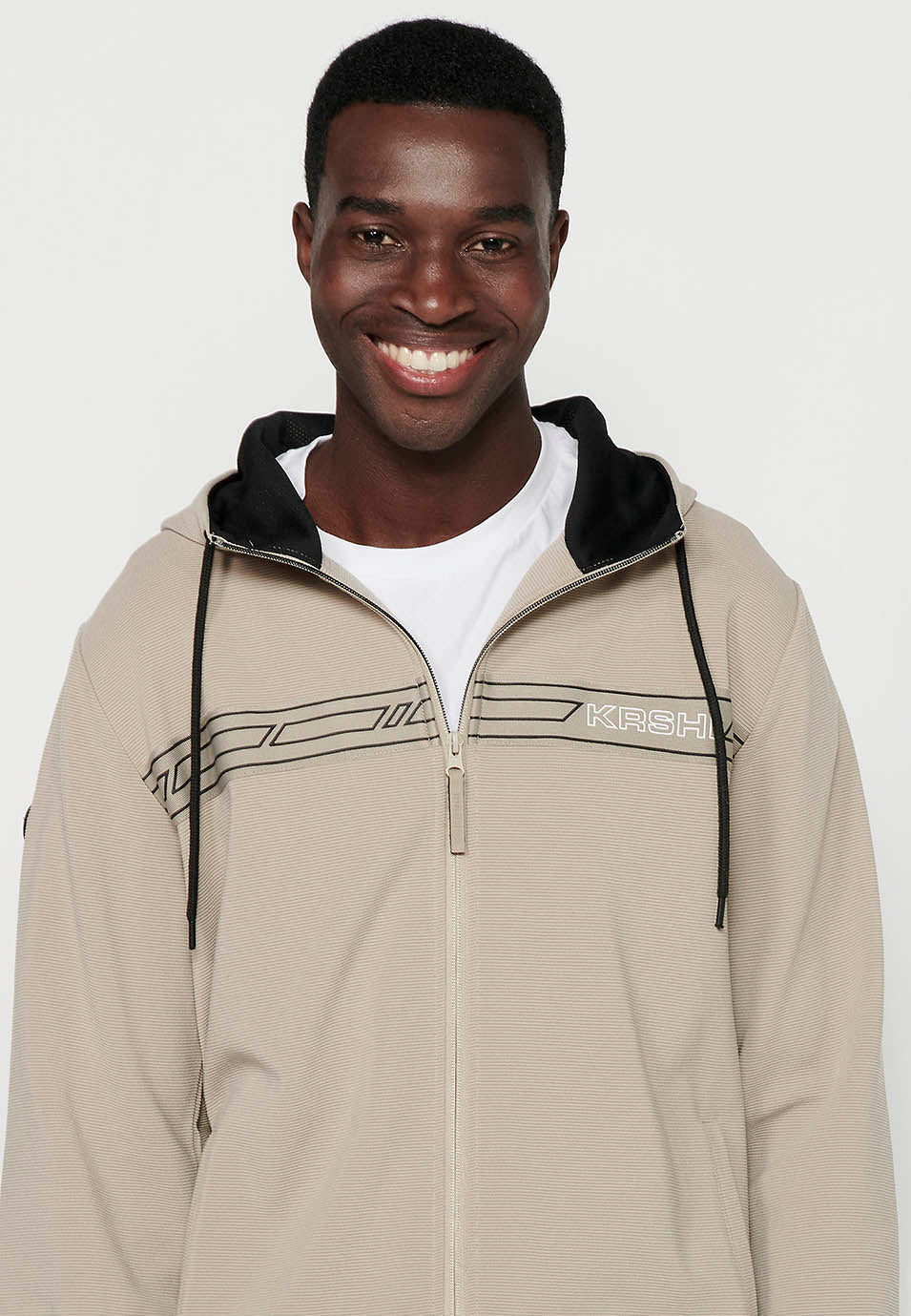 Chaqueta sudadera con capucha y cremallera Hombre Piedra – Koroshi