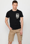 Camiseta Hombre Manga Corta Cuello Redondo Estampada – Koroshi 2411MC12