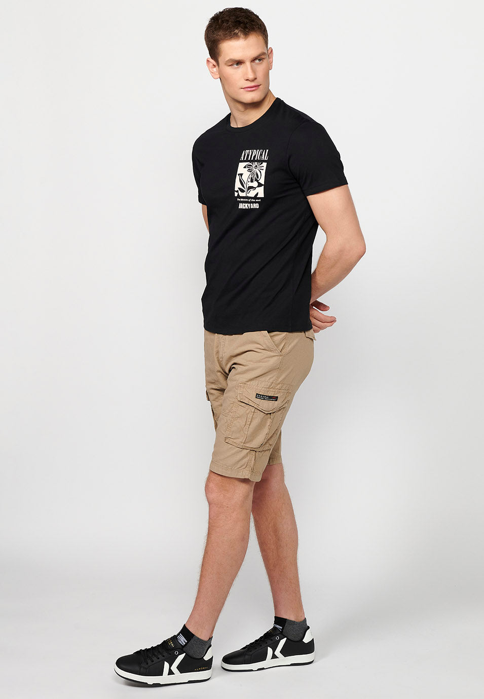 Camiseta Hombre Manga Corta Cuello Redondo Estampada – Koroshi 2411MC12