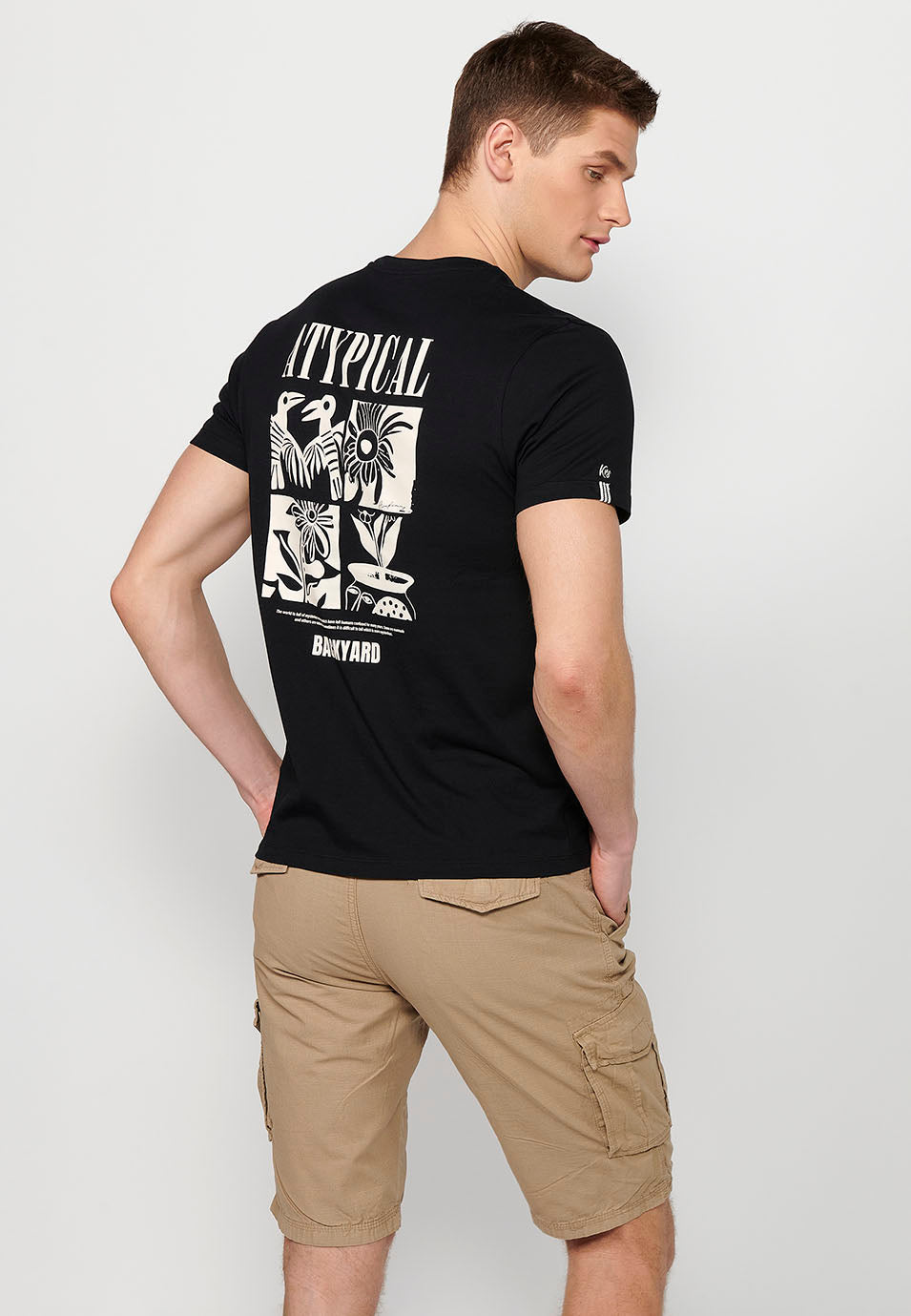 Camiseta Hombre Manga Corta Cuello Redondo Estampada – Koroshi 2411MC12