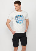 Camiseta Hombre Manga Corta Cuello Redondo Estampado Calavera – Koroshi 2411MC42