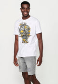 Camiseta Hombre Manga Corta Cuello Redondo Estampado Calavera – Koroshi 2411MC43
