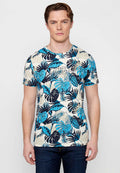 Camiseta Hombre Manga Corta Estampado Floral – Koroshi 2411MC55