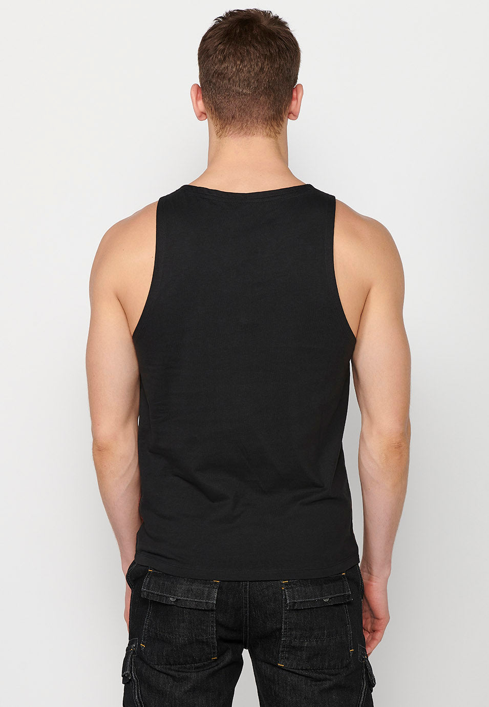 Camiseta Hombre Sin Mangas de Tirantes Estampado Venice Beach – Koroshi Multicolor