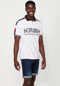 Polo Hombre Manga Corta Cuello Camisero Pique con Estampado – Koroshi 2411PC21
