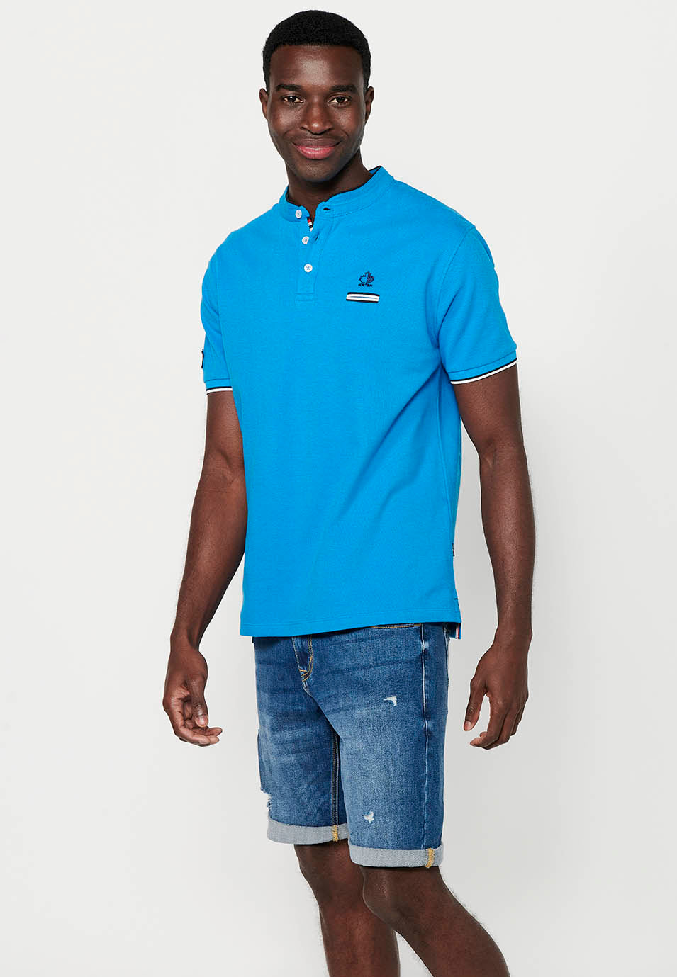 Polo Hombre Manga Corta Cuello Mao Pique – Koroshi 2411PC23