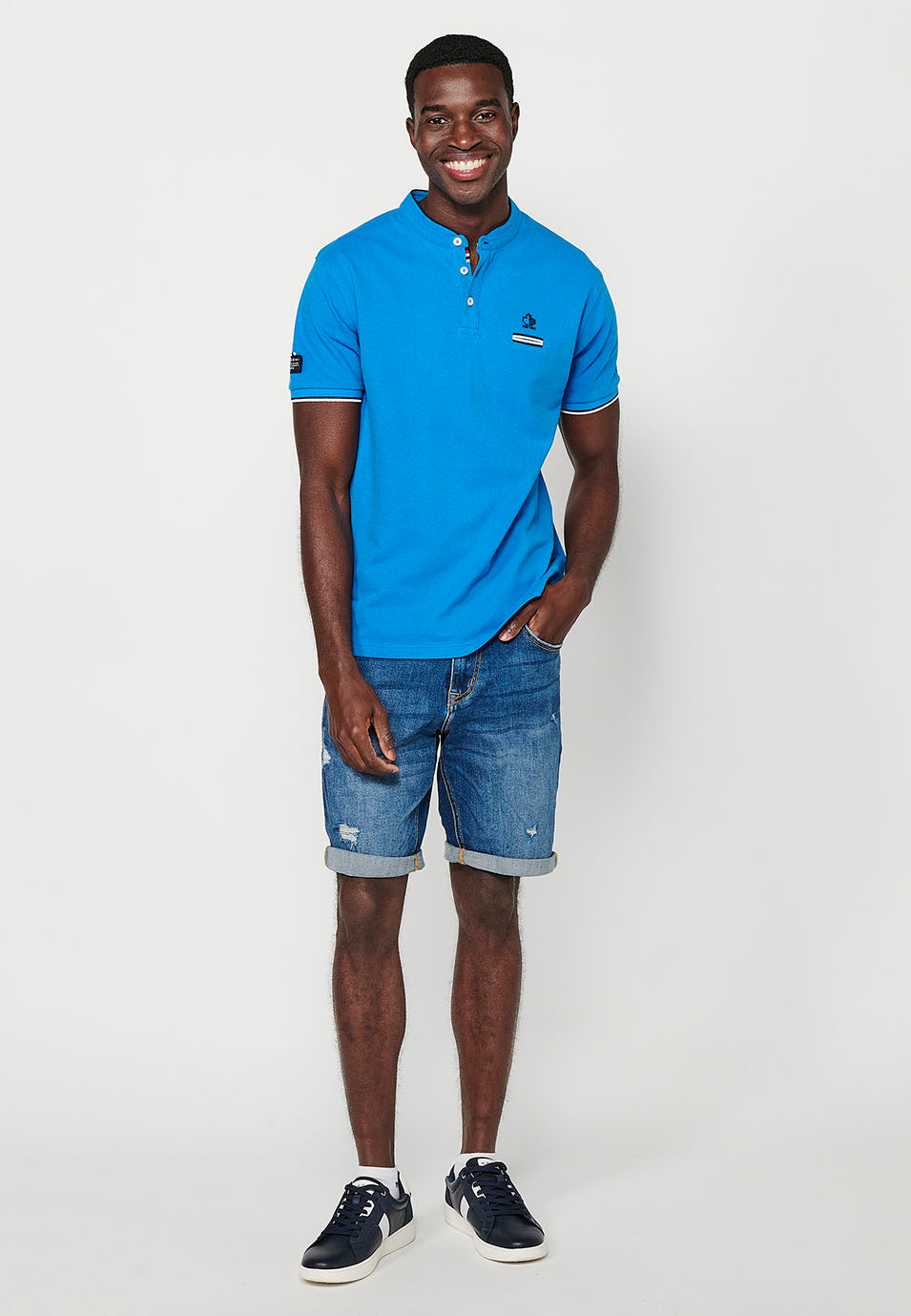 Polo Hombre Manga Corta Cuello Mao Pique – Koroshi 2411PC23