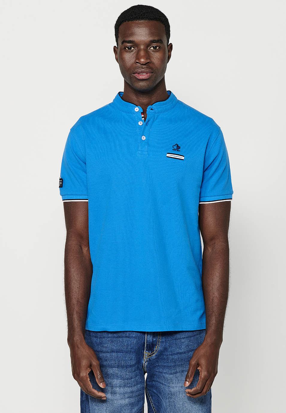 Polo Hombre Manga Corta Cuello Mao Pique – Koroshi 2411PC23