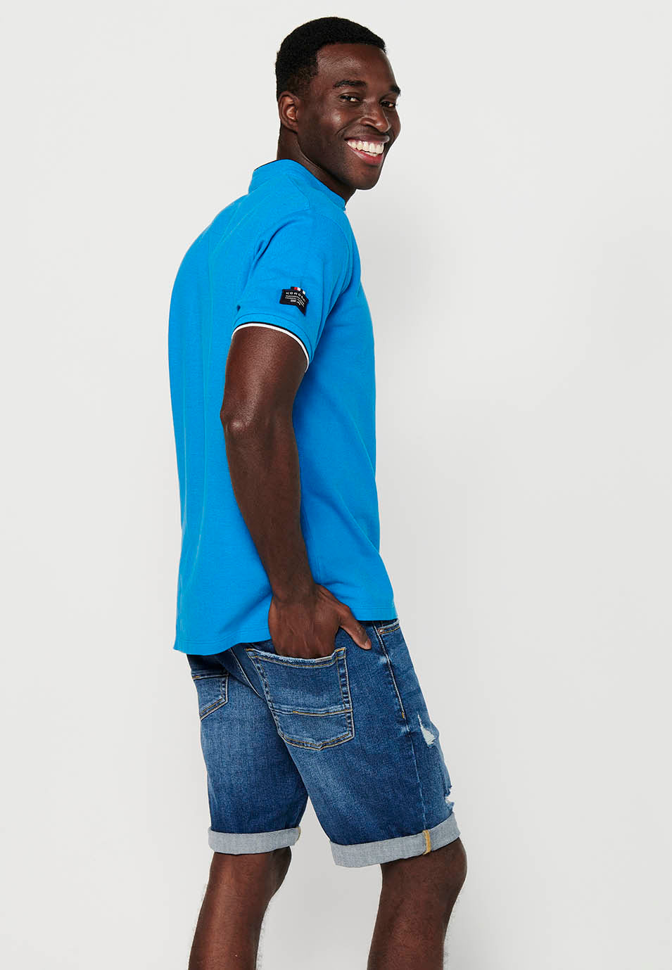 Polo Hombre Manga Corta Cuello Mao Pique – Koroshi 2411PC23