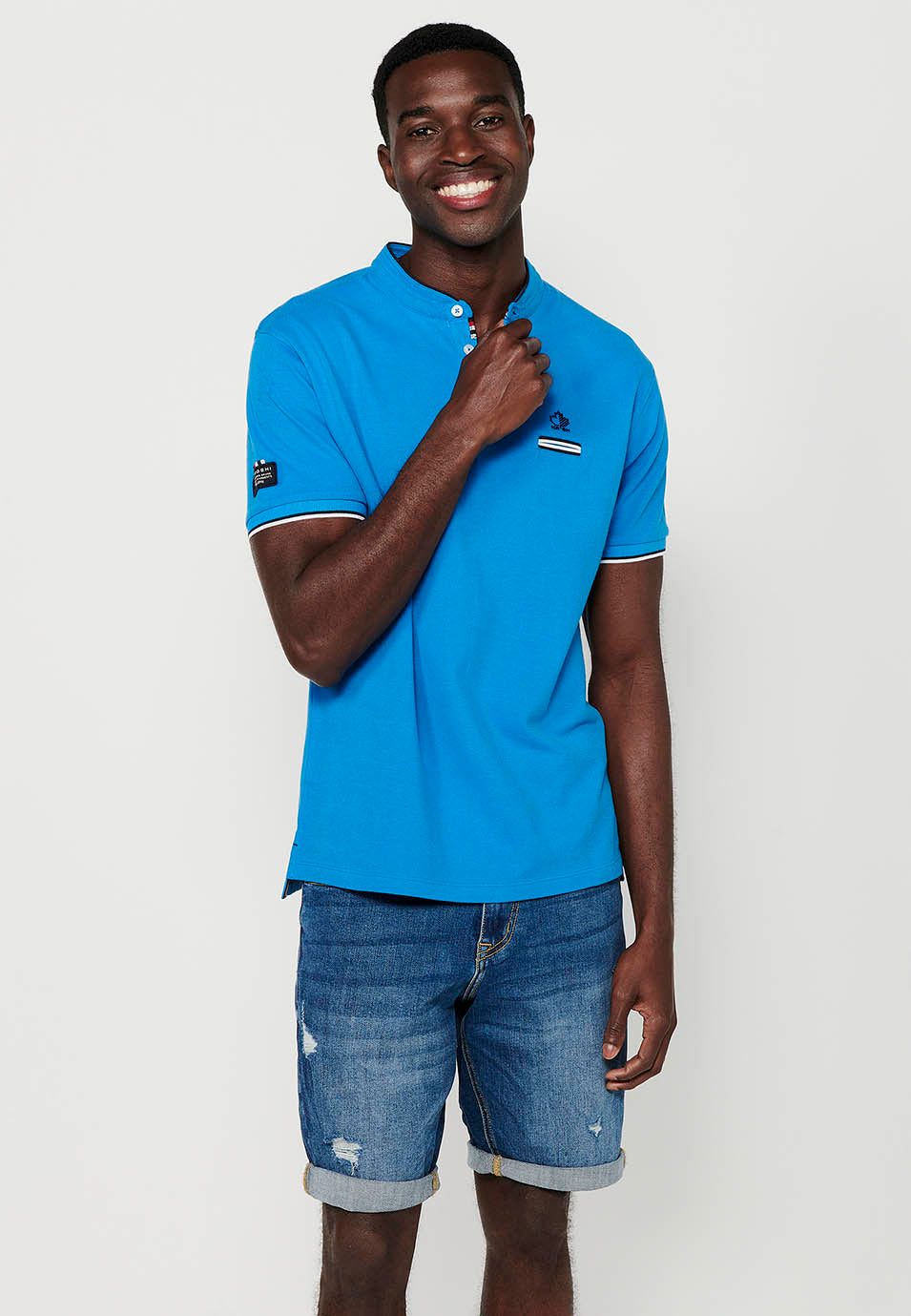 Polo Hombre Manga Corta Cuello Mao Pique – Koroshi 2411PC23