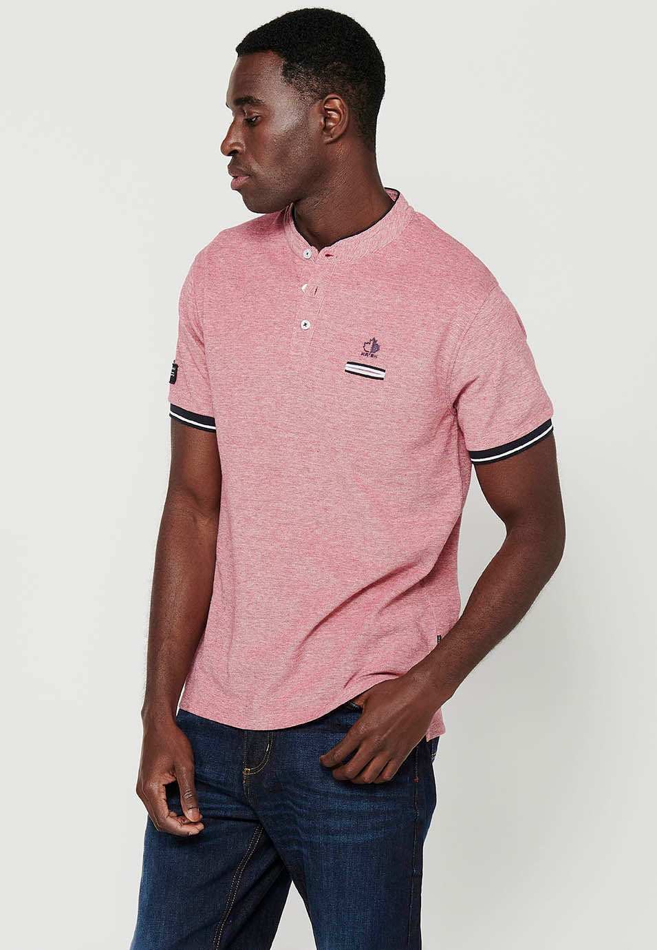Polo Hombre Manga Corta Cuello Mao Pique – Koroshi 2411PC23