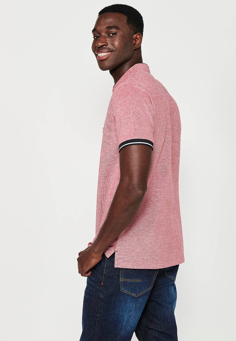 Polo Hombre Manga Corta Cuello Mao Pique – Koroshi 2411PC23