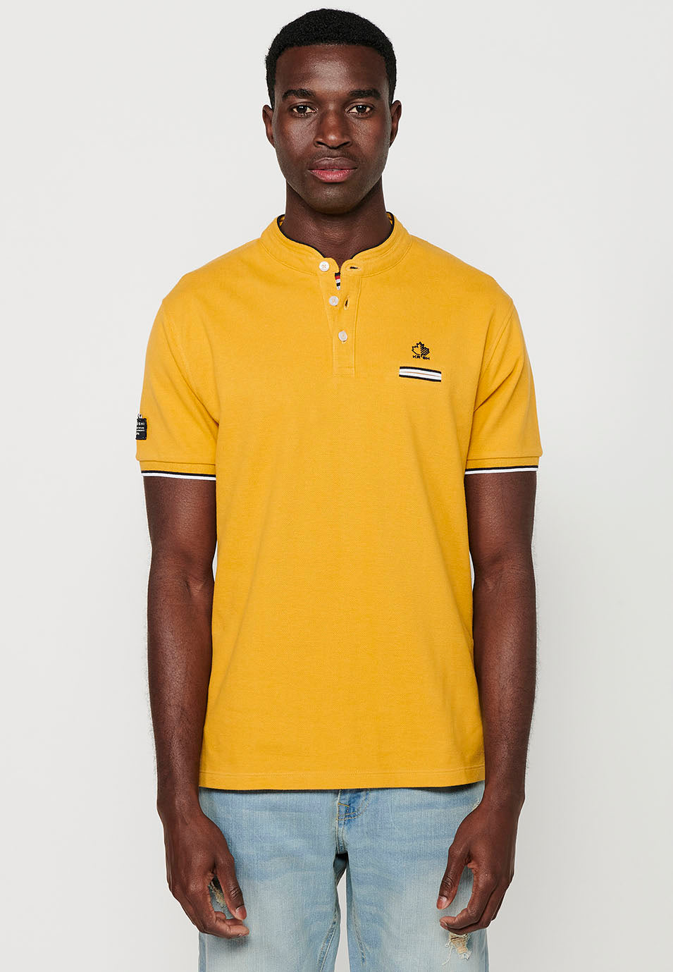 Polo Hombre Manga Corta Cuello Mao Pique – Koroshi 2411PC23