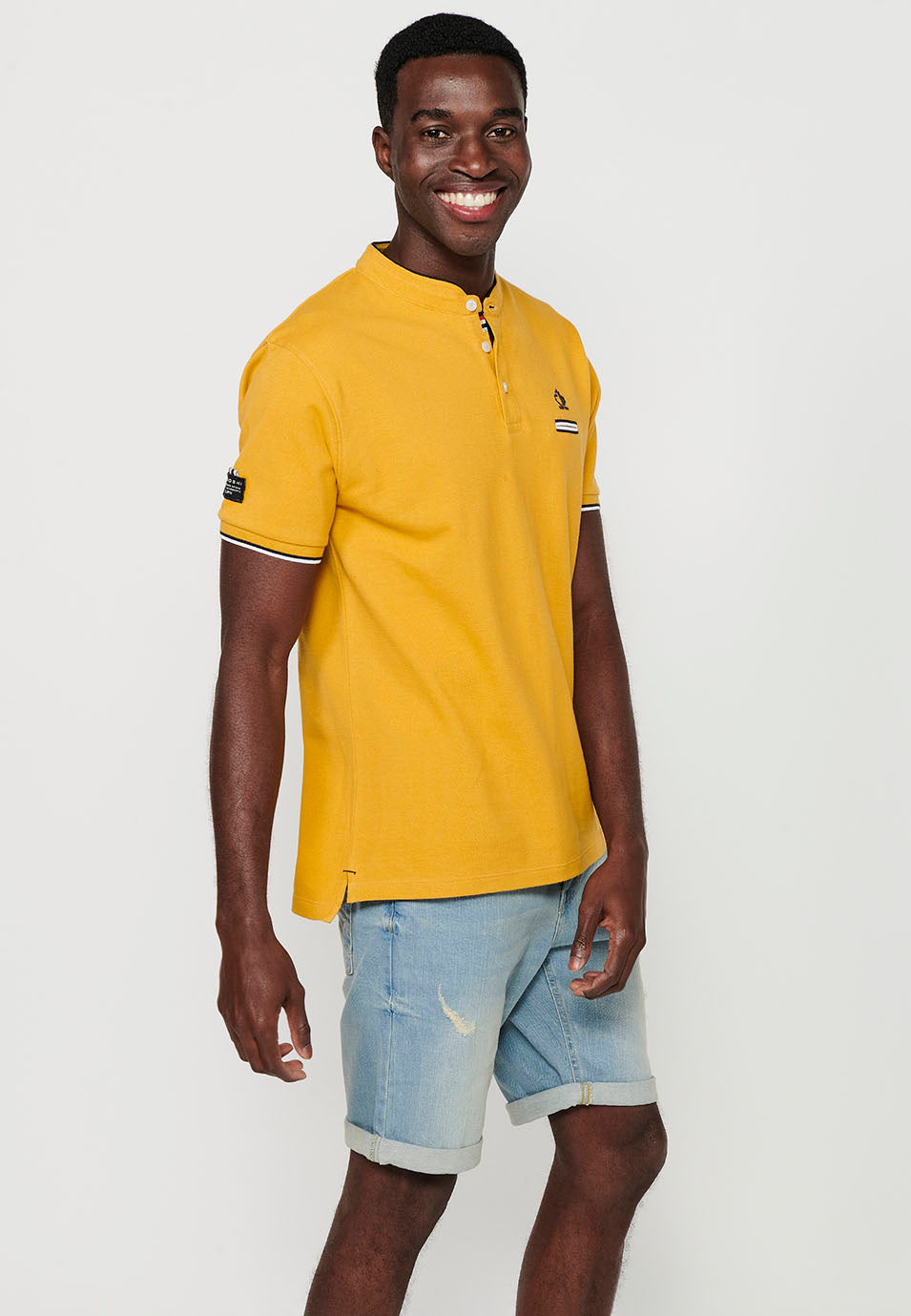 Polo Hombre Manga Corta Cuello Mao Pique – Koroshi 2411PC23