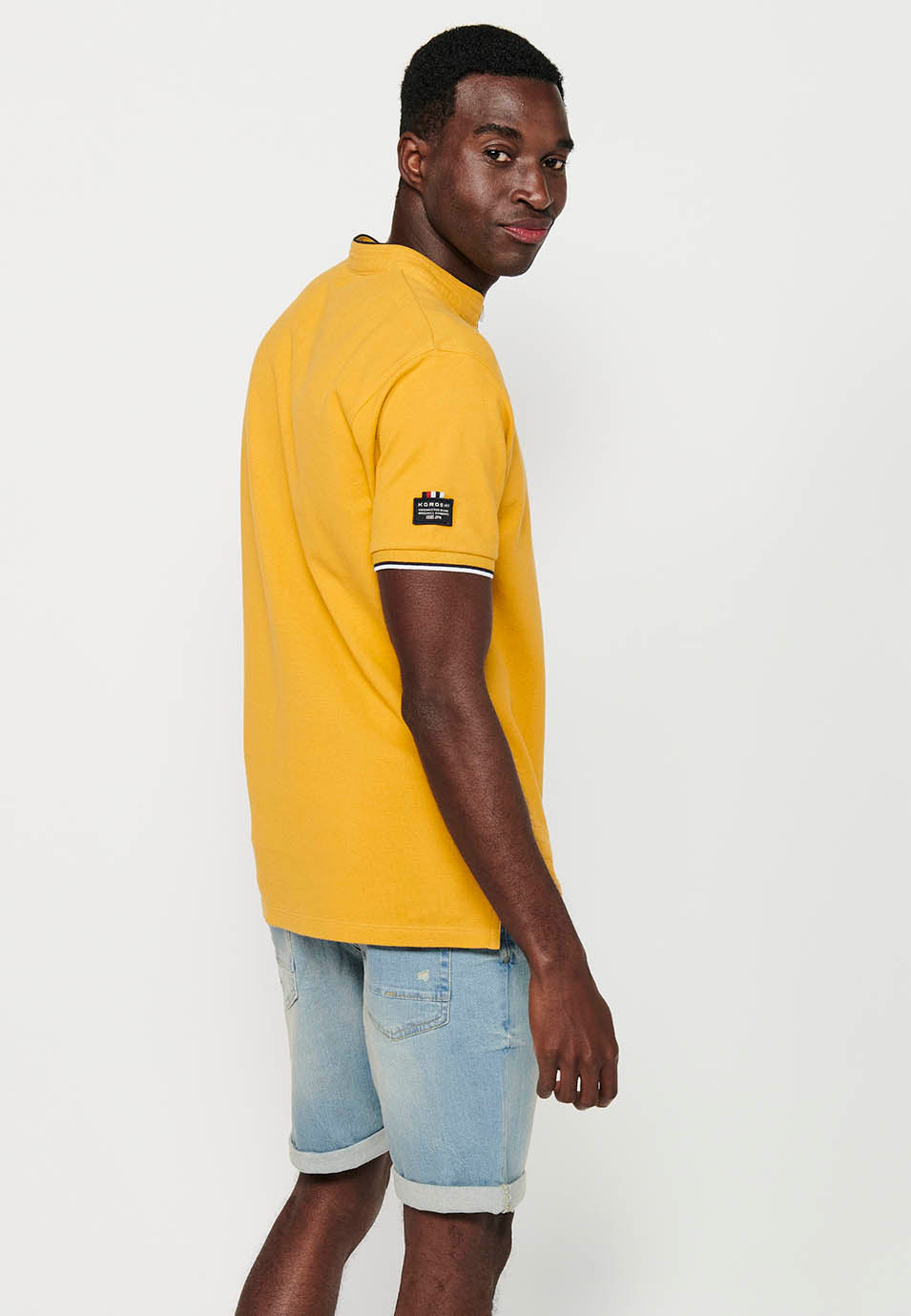 Polo Hombre Manga Corta Cuello Mao Pique – Koroshi 2411PC23