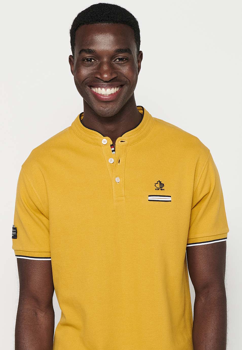Polo Hombre Manga Corta Cuello Mao Pique – Koroshi 2411PC23
