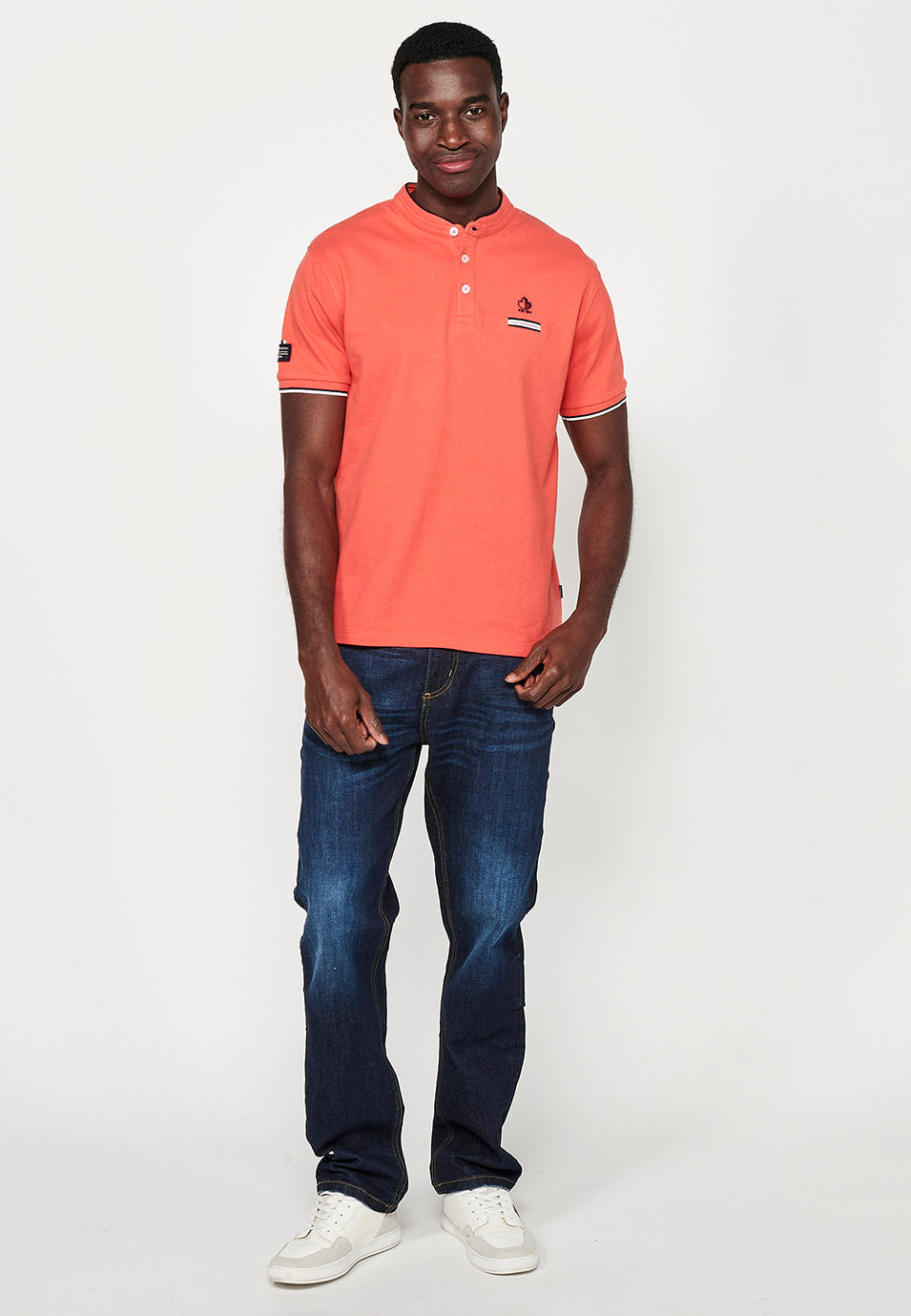 Polo Hombre Manga Corta Cuello Mao Pique – Koroshi 2411PC23