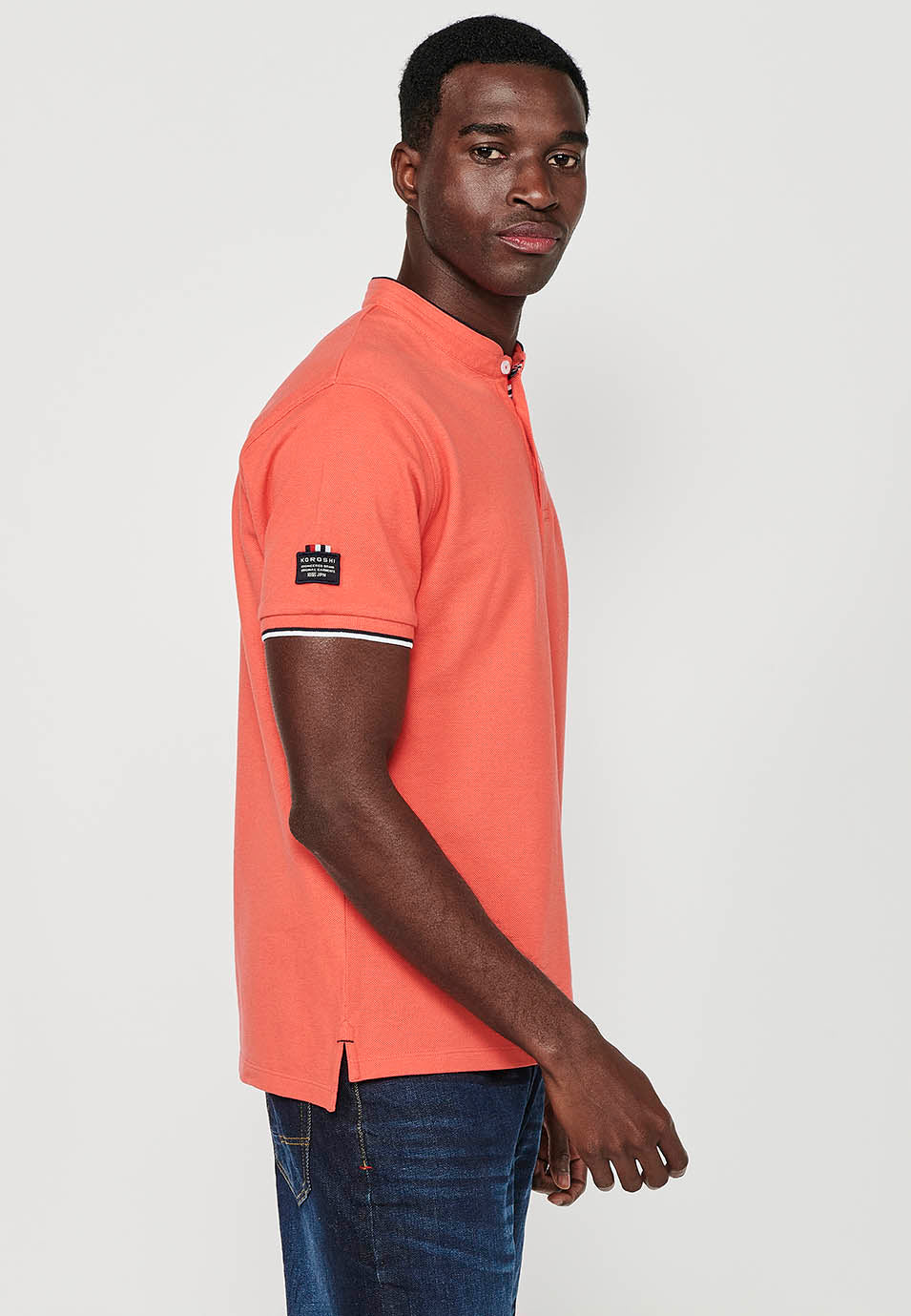 Polo Hombre Manga Corta Cuello Mao Pique – Koroshi 2411PC23