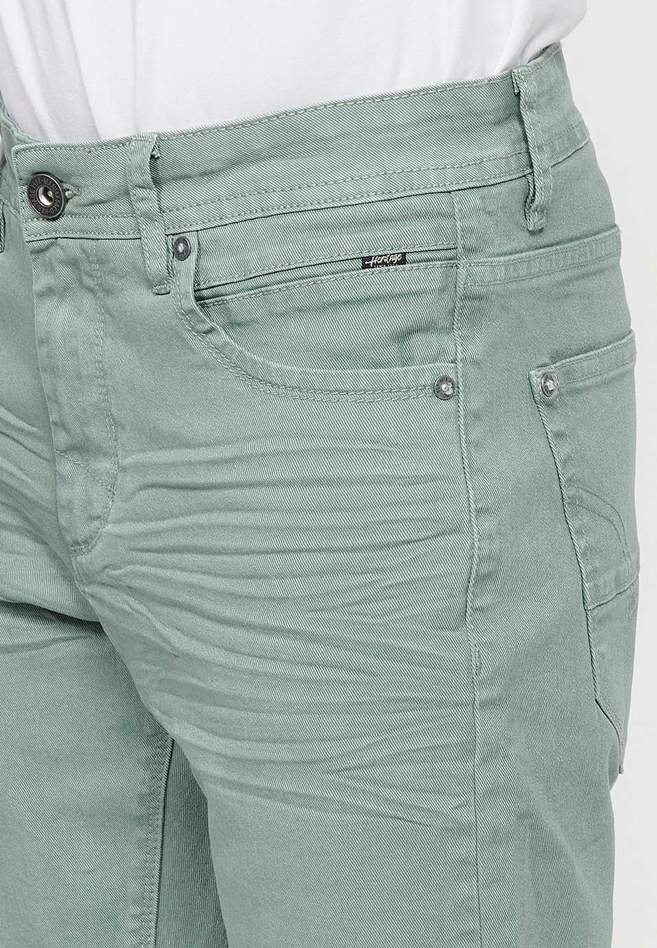 Bermuda Hombre Algodón con Vuelta 5 Bolsillos – Koroshi 2411PS00
