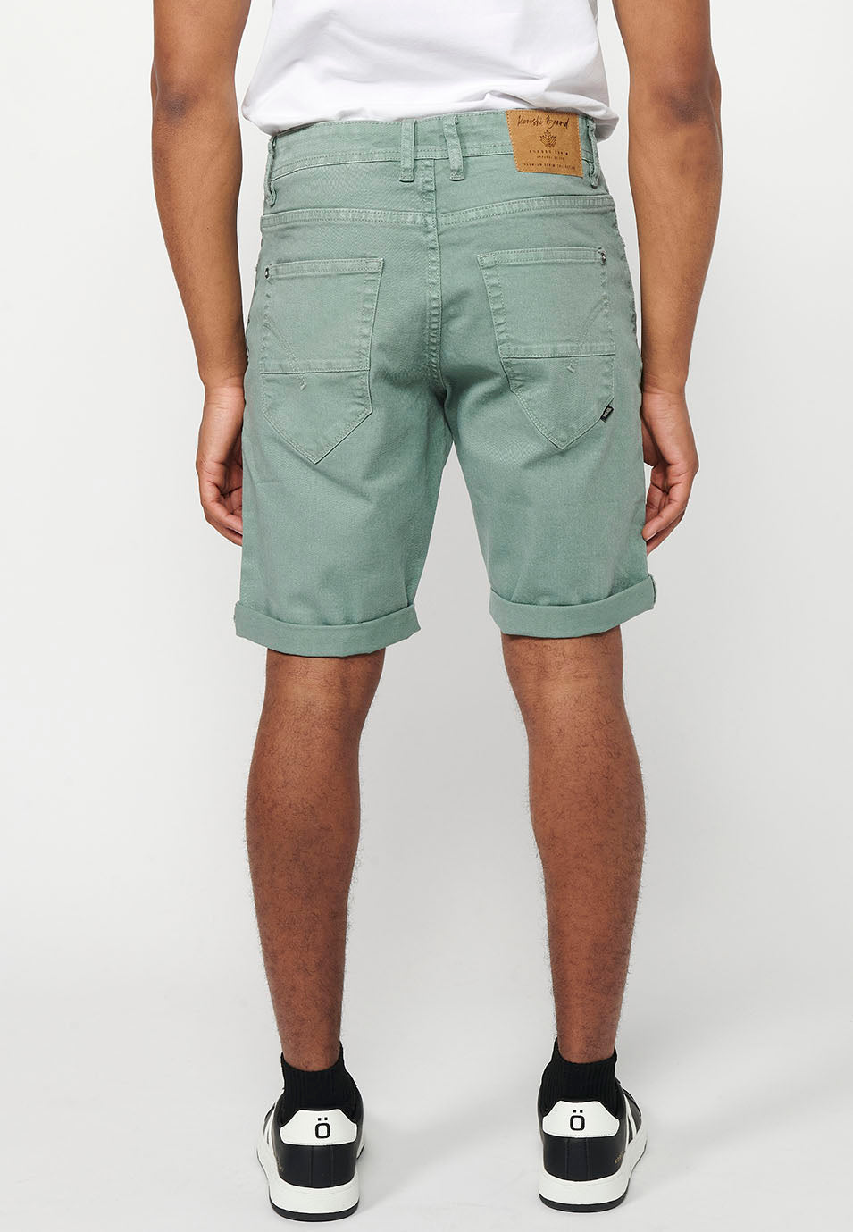 Bermuda Hombre Algodón con Vuelta 5 Bolsillos – Koroshi 2411PS00