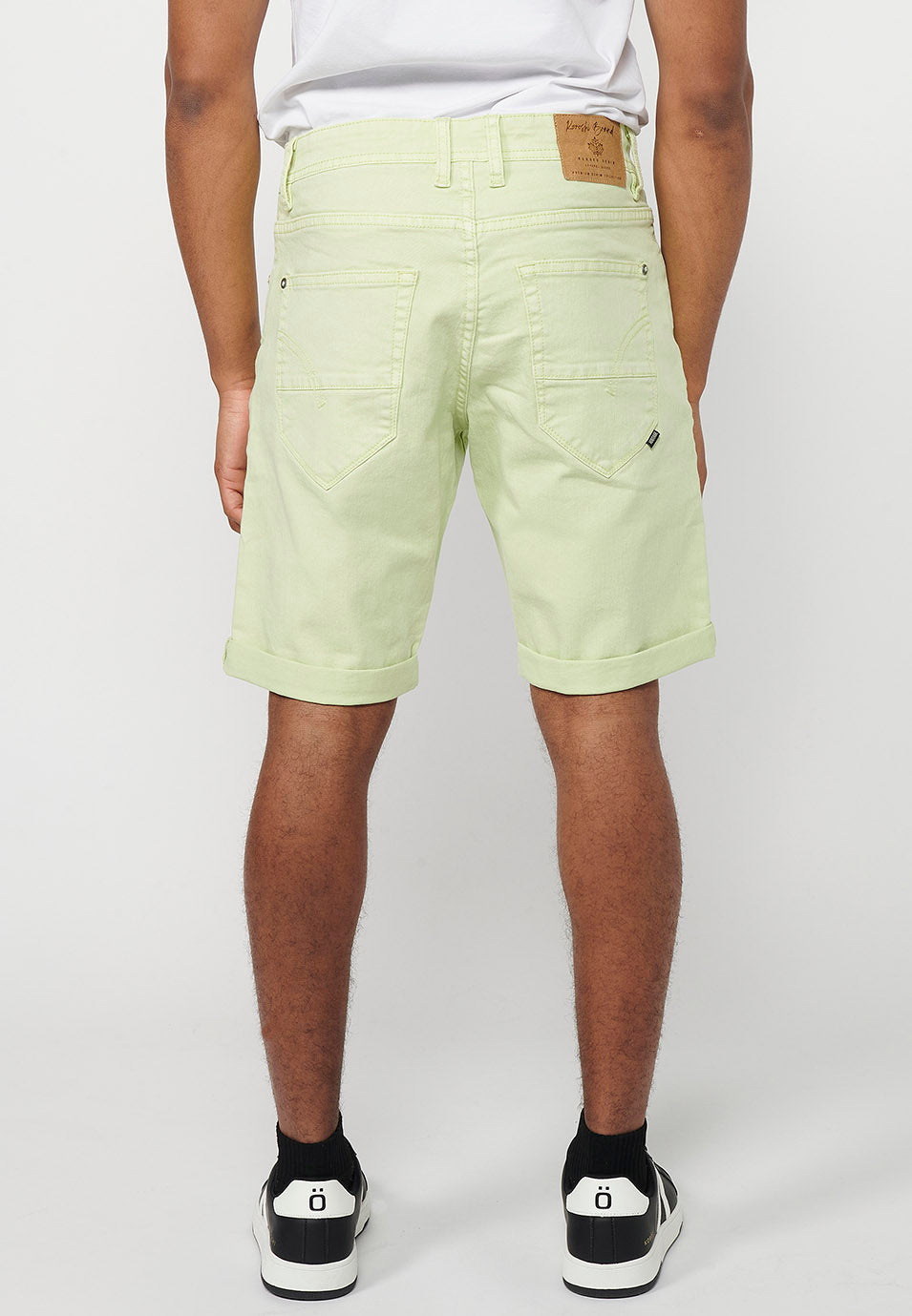 Bermuda Hombre Algodón con Vuelta 5 Bolsillos – Koroshi 2411PS00
