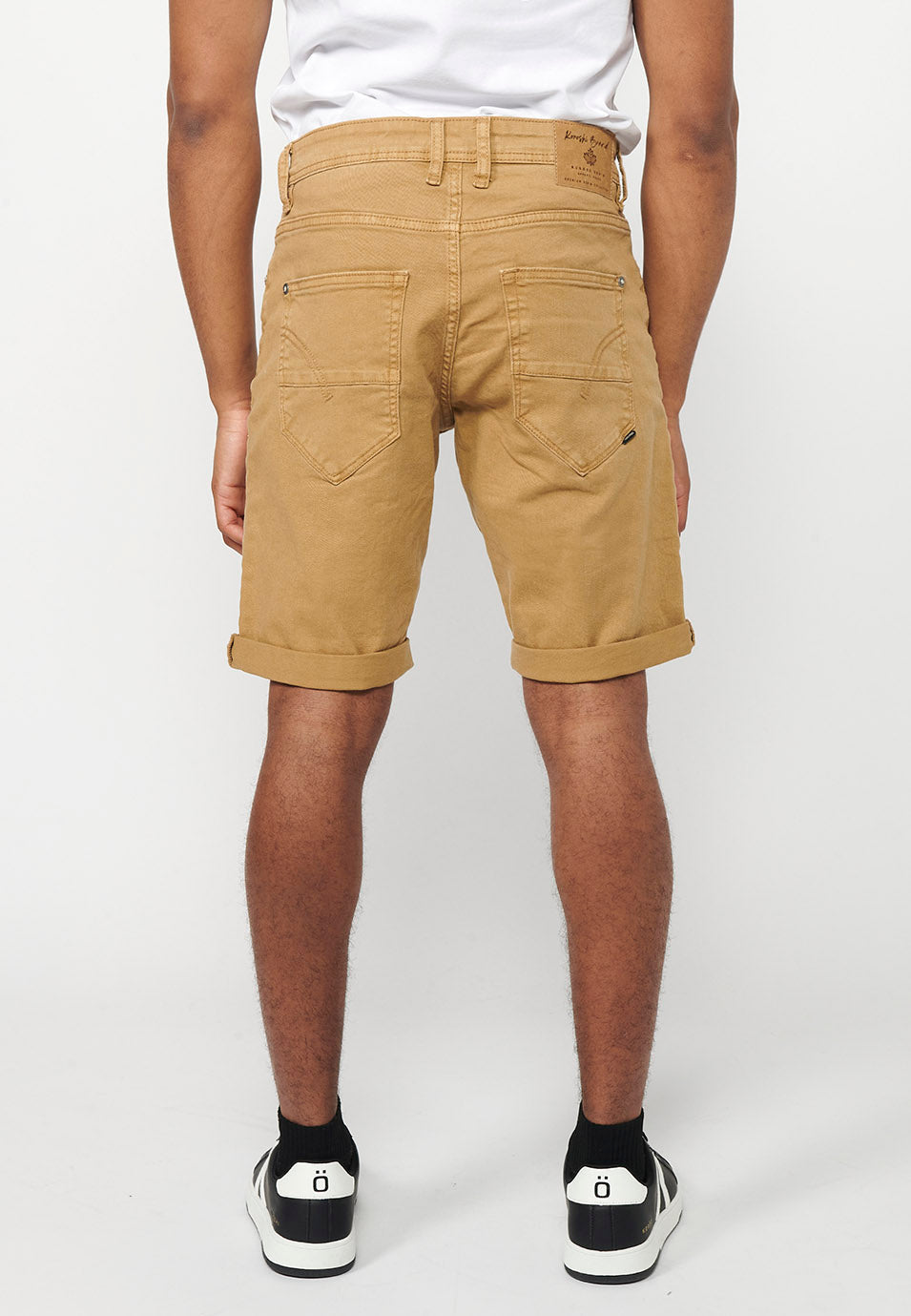 Bermuda Hombre Algodón con Vuelta 5 Bolsillos – Koroshi 2411PS00