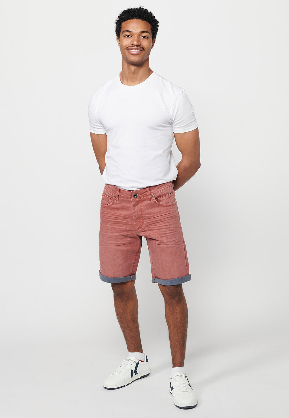 Bermuda Hombre Vaquera 5 Bolsillos Acabado Vuelta – Koroshi 2411PS02