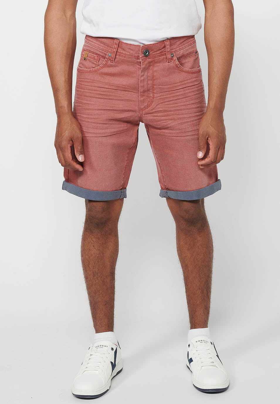 Bermuda Hombre Vaquera 5 Bolsillos Acabado Vuelta – Koroshi 2411PS02
