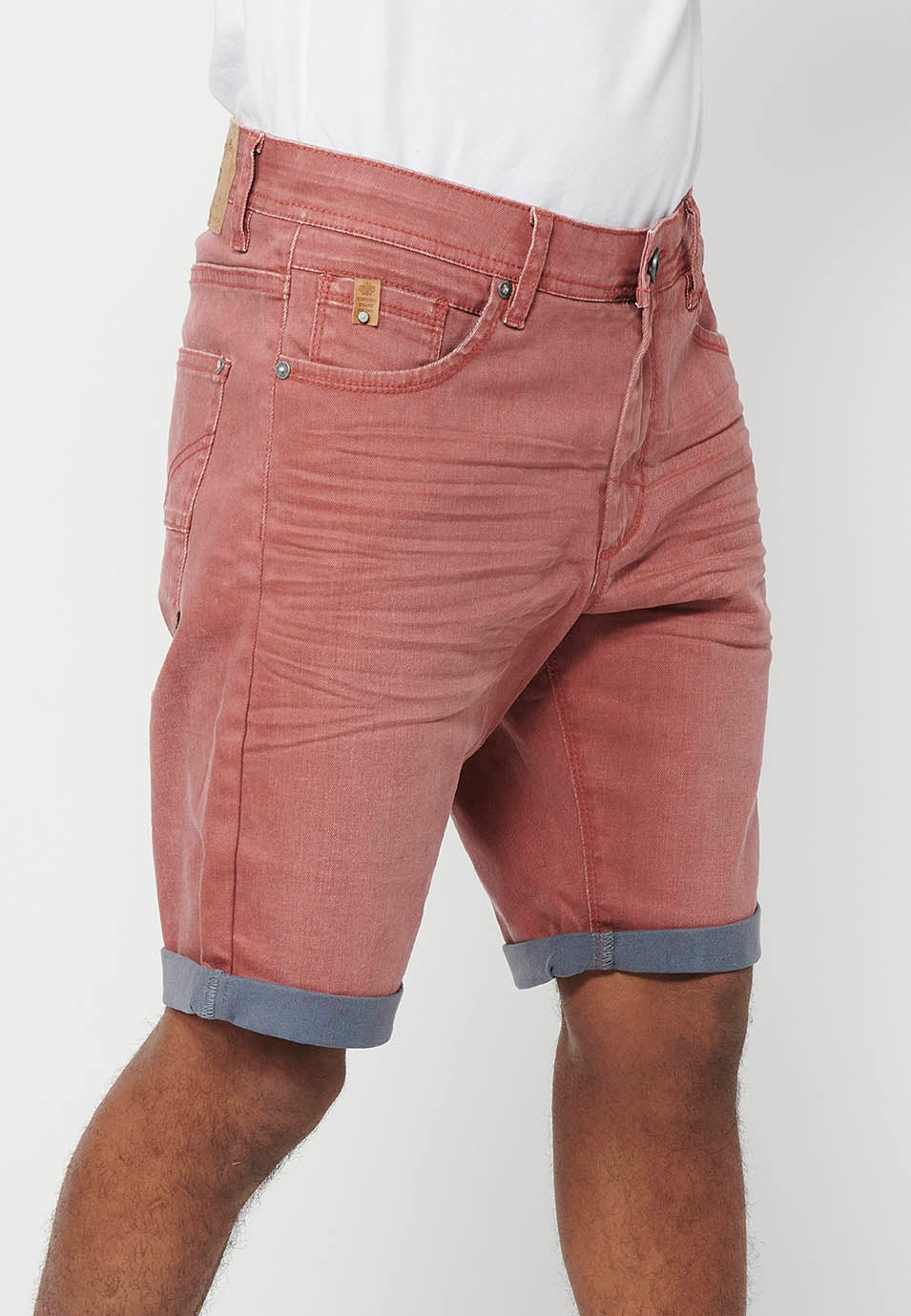 Bermuda Hombre Vaquera 5 Bolsillos Acabado Vuelta – Koroshi 2411PS02