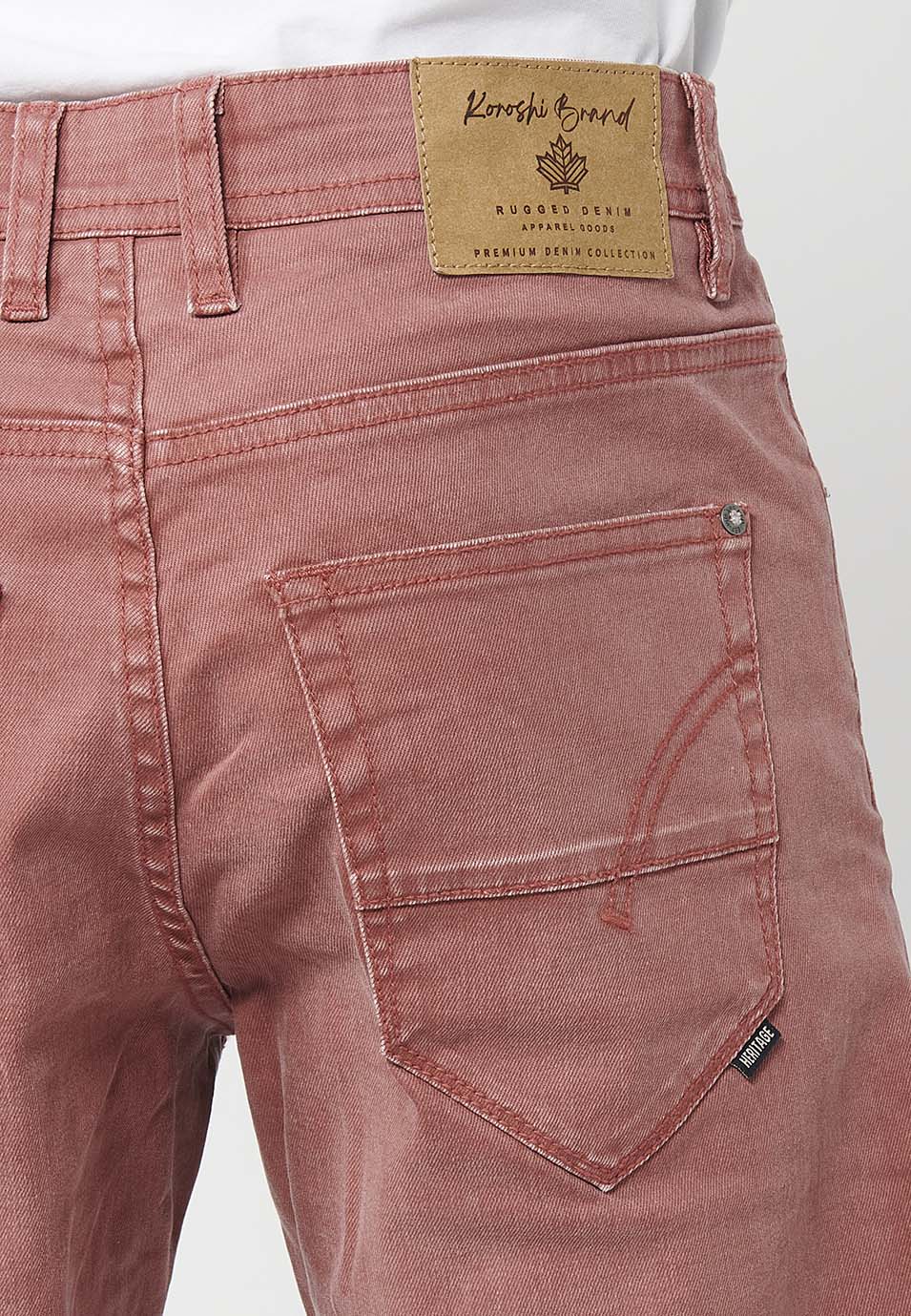 Bermuda Hombre Vaquera 5 Bolsillos Acabado Vuelta – Koroshi 2411PS02