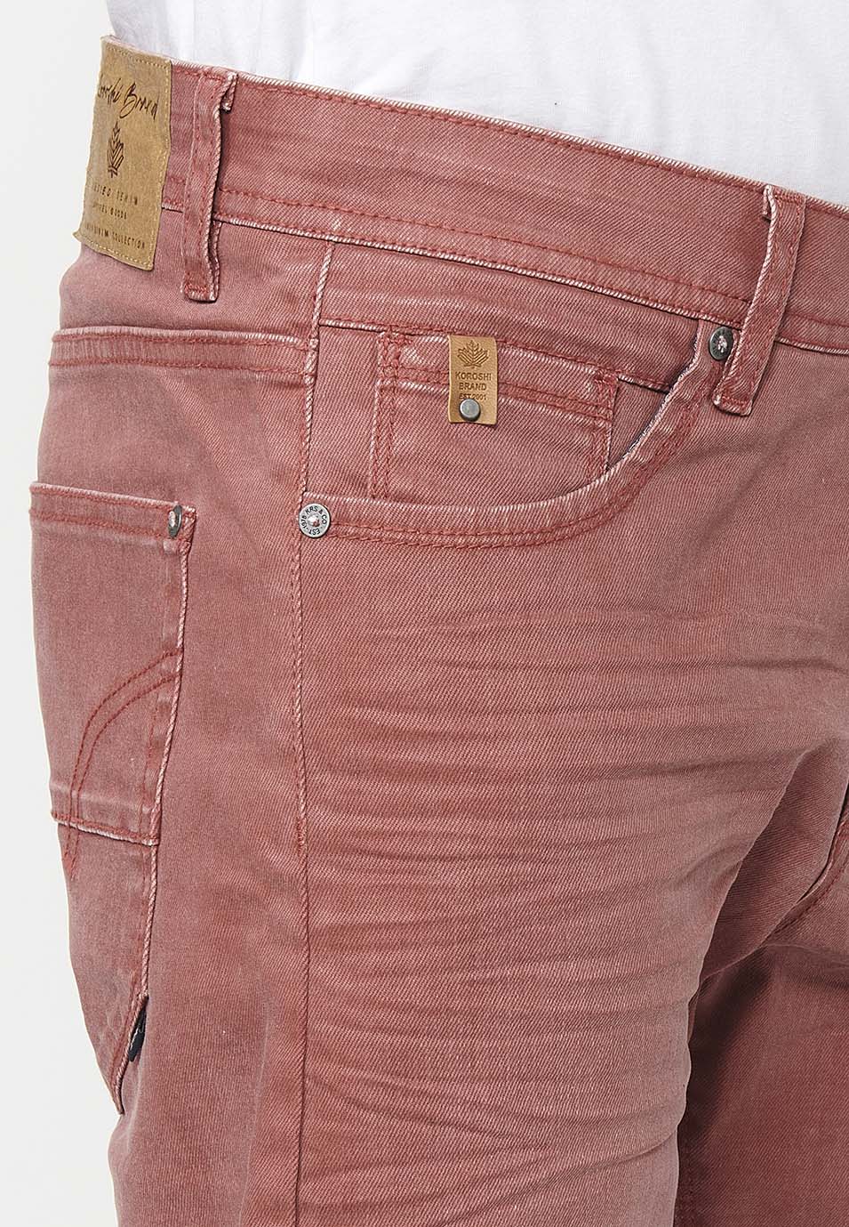 Bermuda Hombre Vaquera 5 Bolsillos Acabado Vuelta – Koroshi 2411PS02