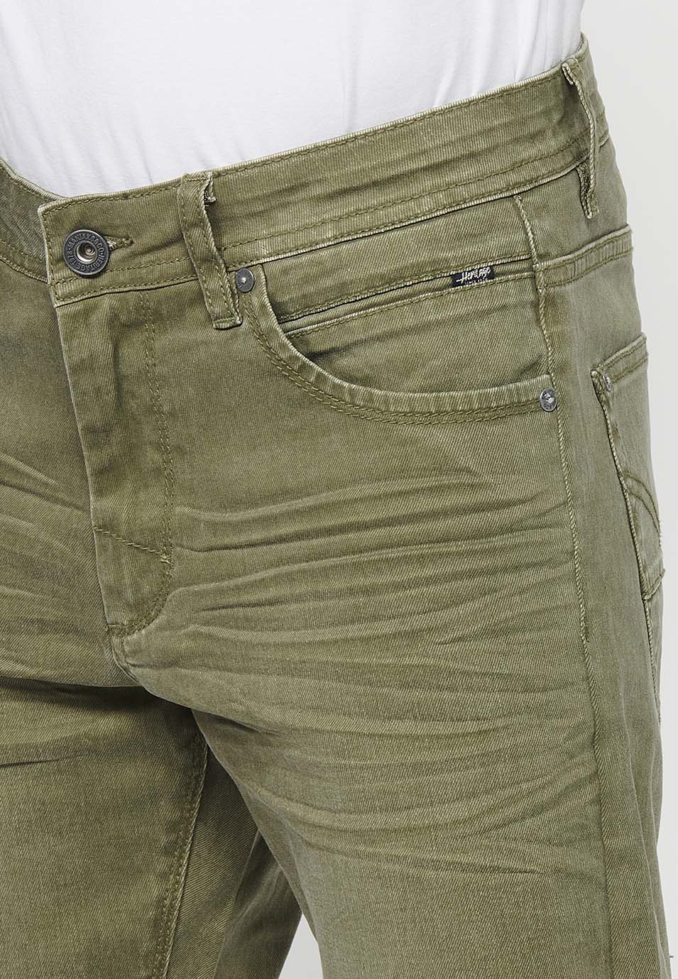 Bermuda Hombre Vaquera 5 Bolsillos Acabado Vuelta – Koroshi 2411PS02