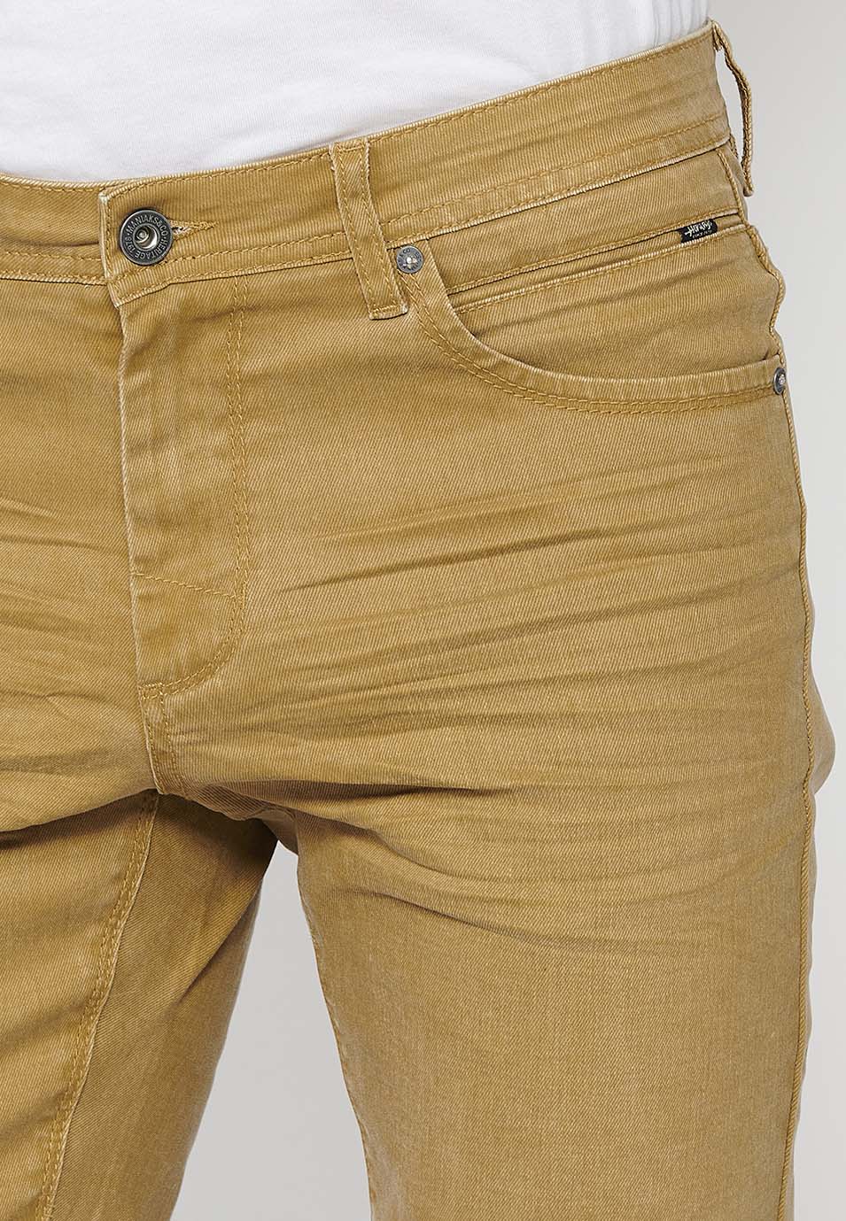 Bermuda Hombre Vaquera 5 Bolsillos Acabado Vuelta – Koroshi 2411PS02