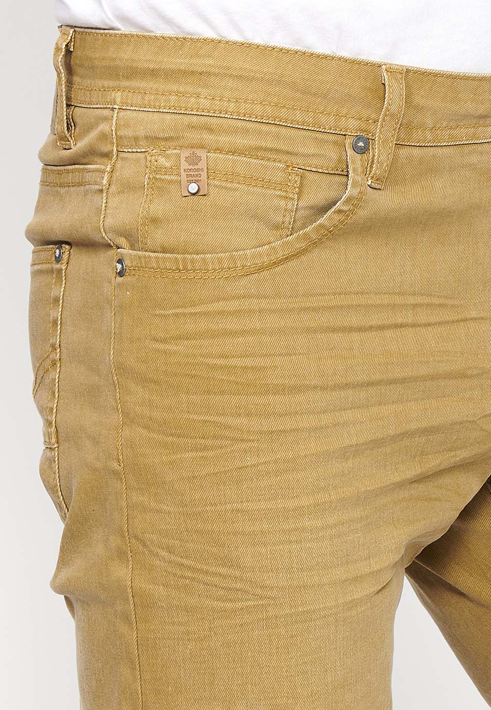 Bermuda Hombre Vaquera 5 Bolsillos Acabado Vuelta – Koroshi 2411PS02