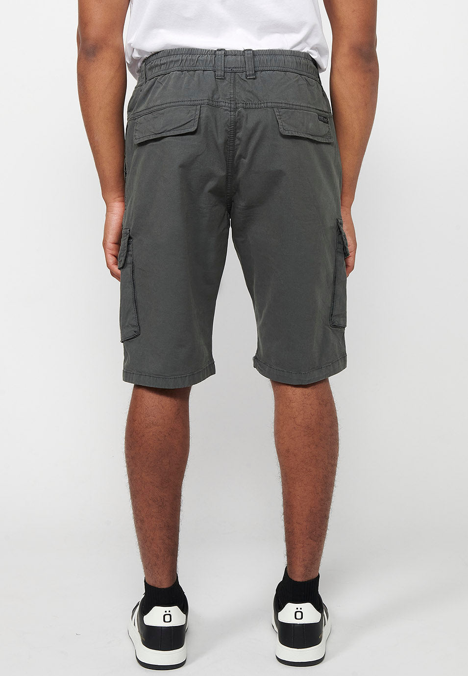 Bermuda Hombre Cargo Algodón Cintura Elástica – Koroshi 2411PS06