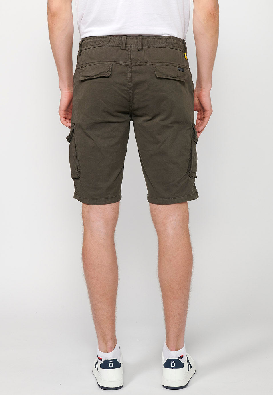 Bermuda Hombre Cargo Algodón Cintura Elástica – Koroshi 2411PS06