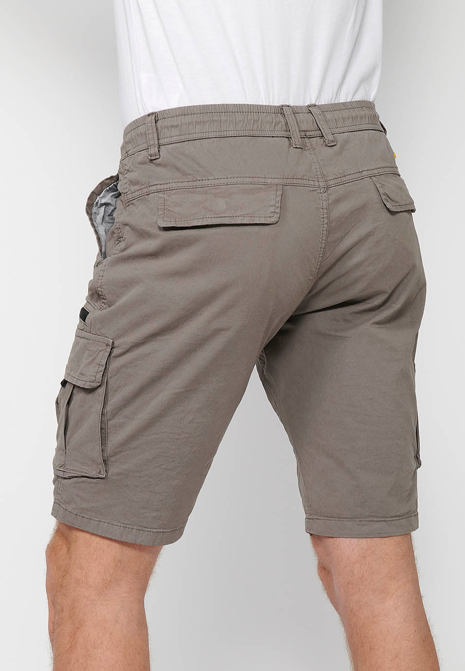 Bermuda Hombre Cargo Algodón Cintura Elástica – Koroshi 2411PS06