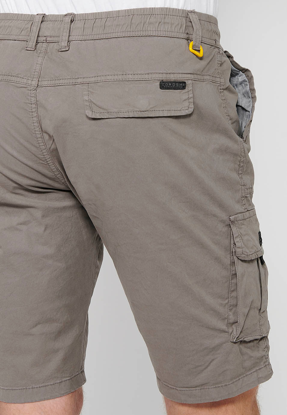 Bermuda Hombre Cargo Algodón Cintura Elástica – Koroshi 2411PS06