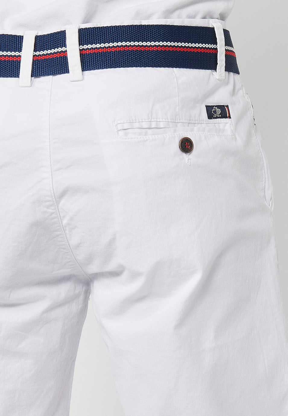 Bermuda Hombre Chino Algodón Cinturón Vuelta – Koroshi 2411PS07
