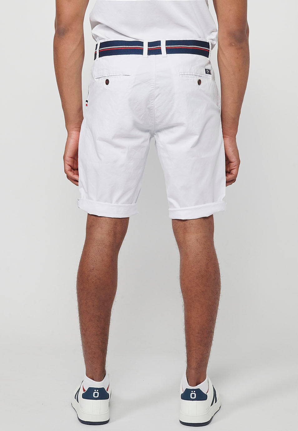 Bermuda Hombre Chino Algodón Cinturón Vuelta – Koroshi 2411PS07