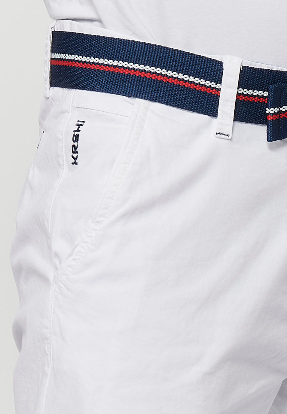 Bermuda Hombre Chino Algodón Cinturón Vuelta – Koroshi 2411PS07