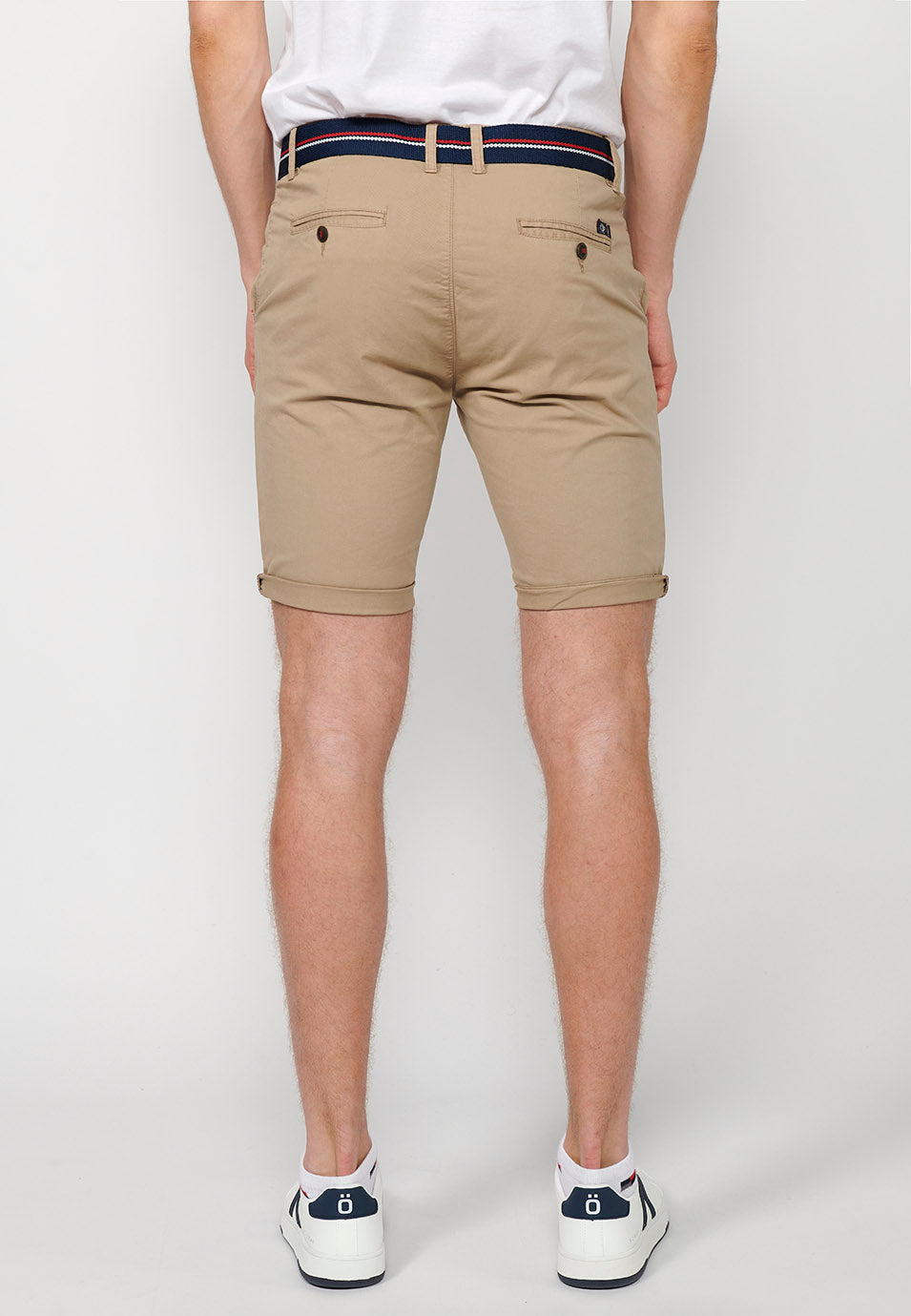 Bermuda Hombre Chino Algodón Cinturón Vuelta – Koroshi 2411PS07