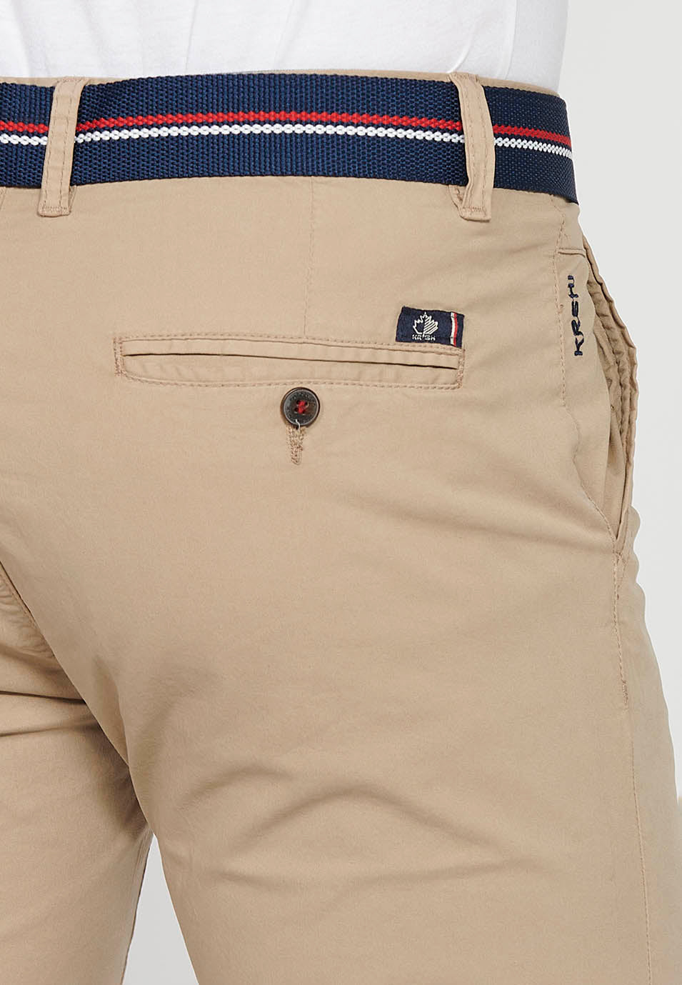 Bermuda Hombre Chino Algodón Cinturón Vuelta – Koroshi 2411PS07