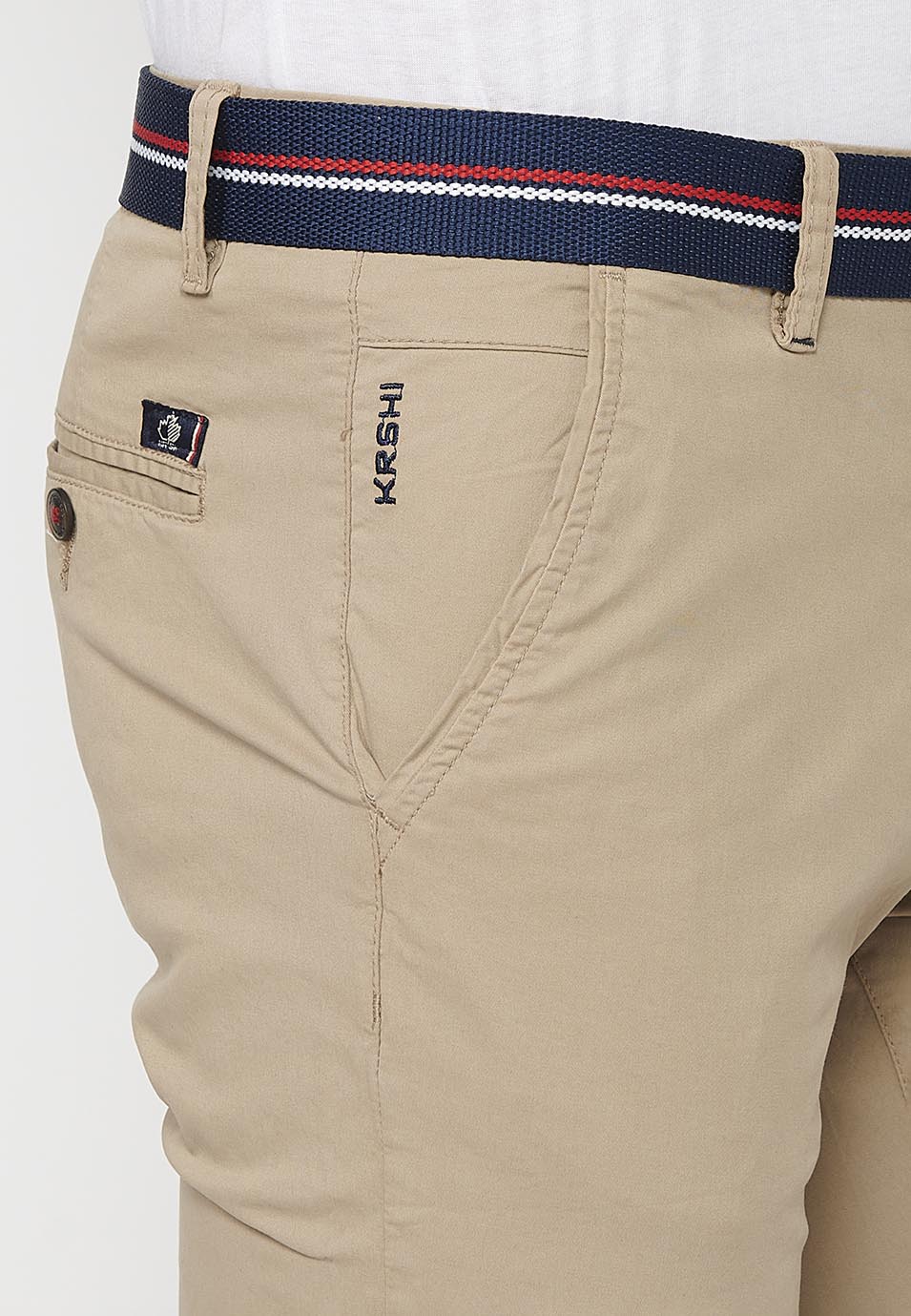 Bermuda Hombre Chino Algodón Cinturón Vuelta – Koroshi 2411PS07
