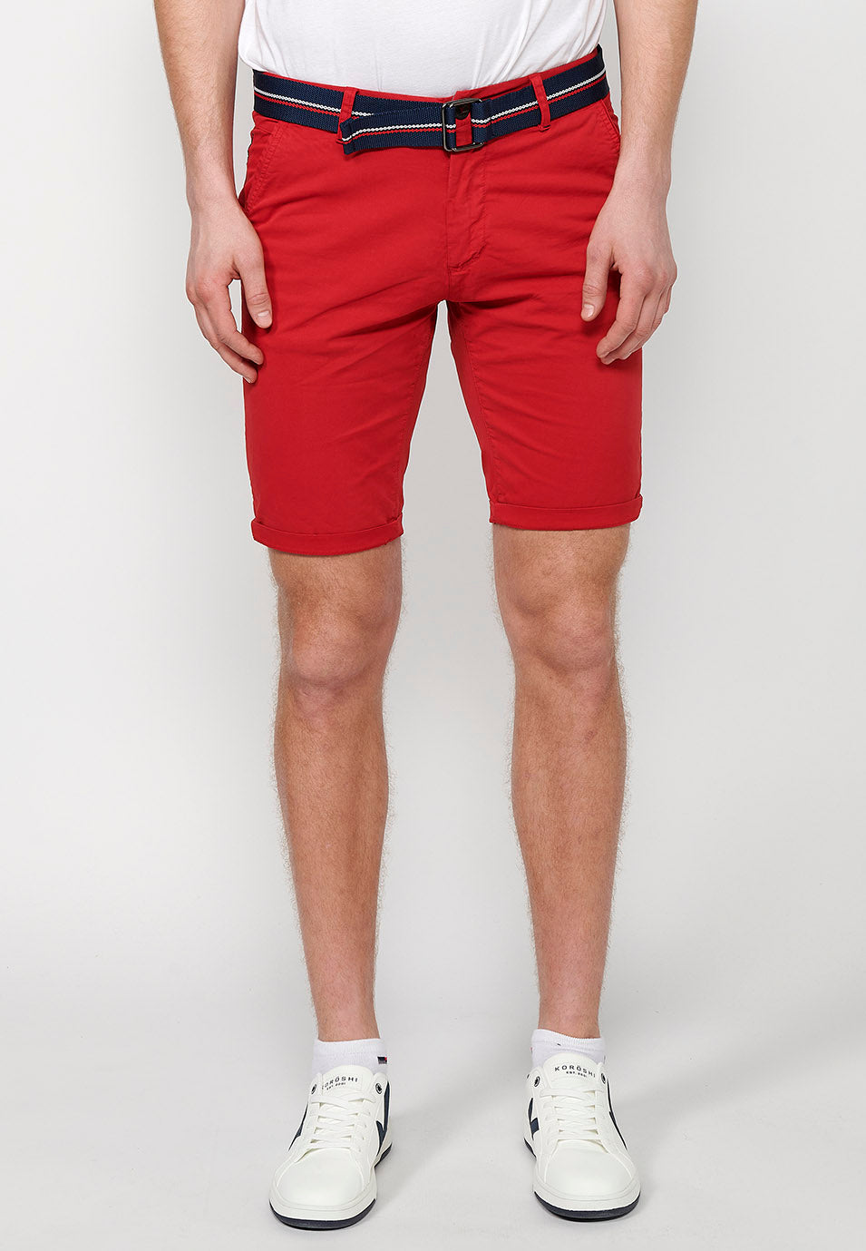 Bermuda Hombre Chino Algodón Cinturón Vuelta – Koroshi 2411PS07